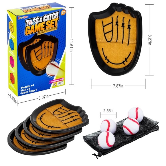 Toss & Catch Game Set - Black and Brown - Picture 1 of 3